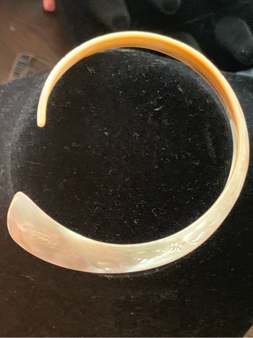 Elegant Cream Mother-of-Pearl Cuff Bracelet